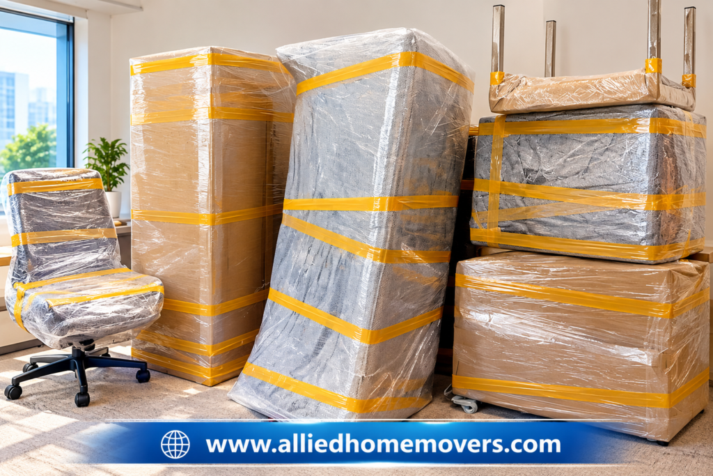 Wrapped Office Furniture Moving